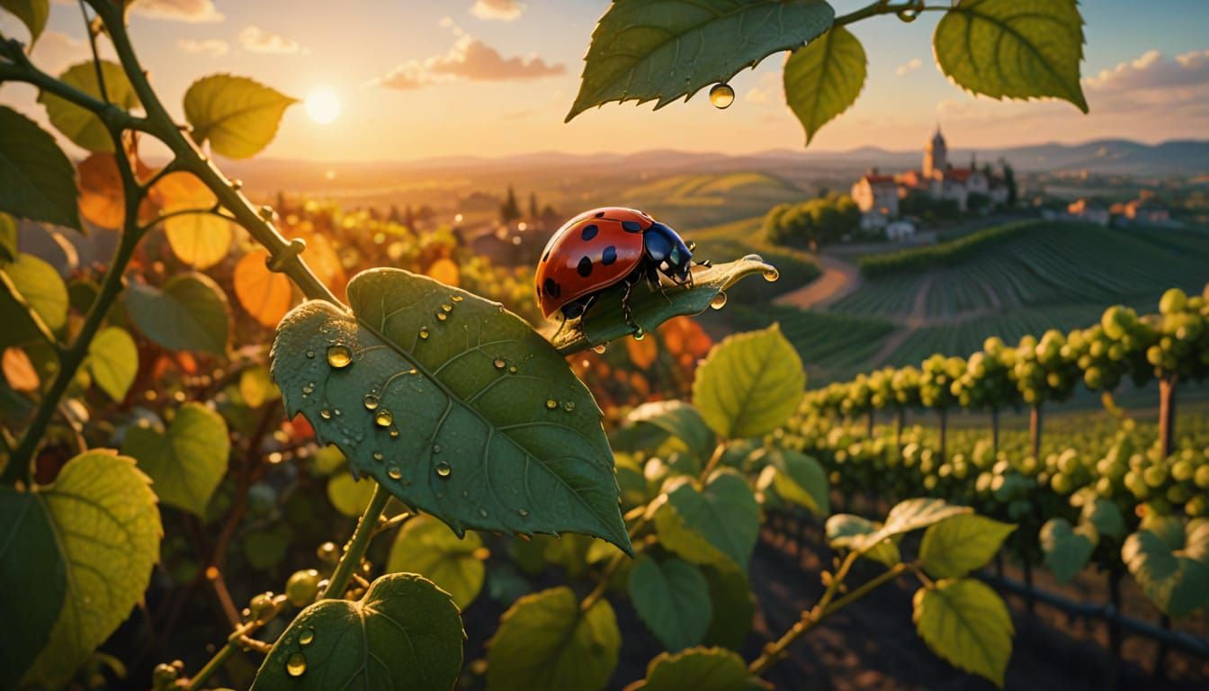 Peaceful vineyard at sunset  by @Dark Mc Bright