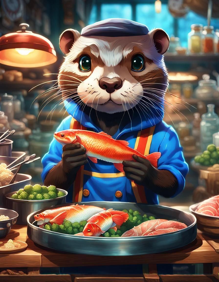 Otter Otto and the Fishmonger Menu - AI Generated Artwork - NightCafe ...