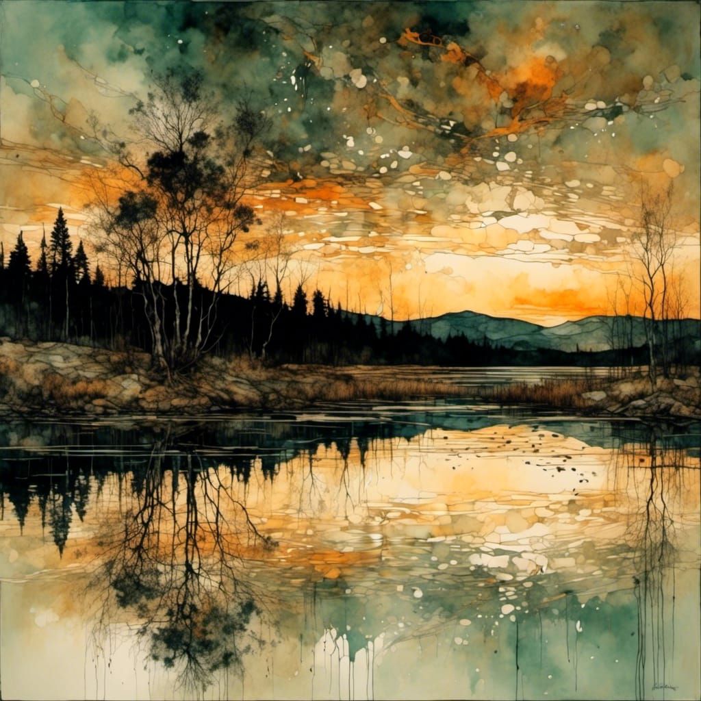 Sunset River Transcendental  by @Paulo