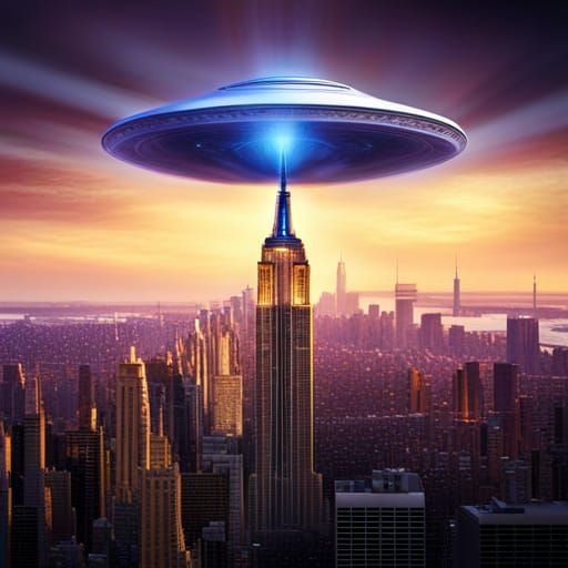 massive gargantuan ufo unidentified flying object, striking ...