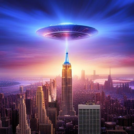 massive gargantuan ufo unidentified flying object, striking ...