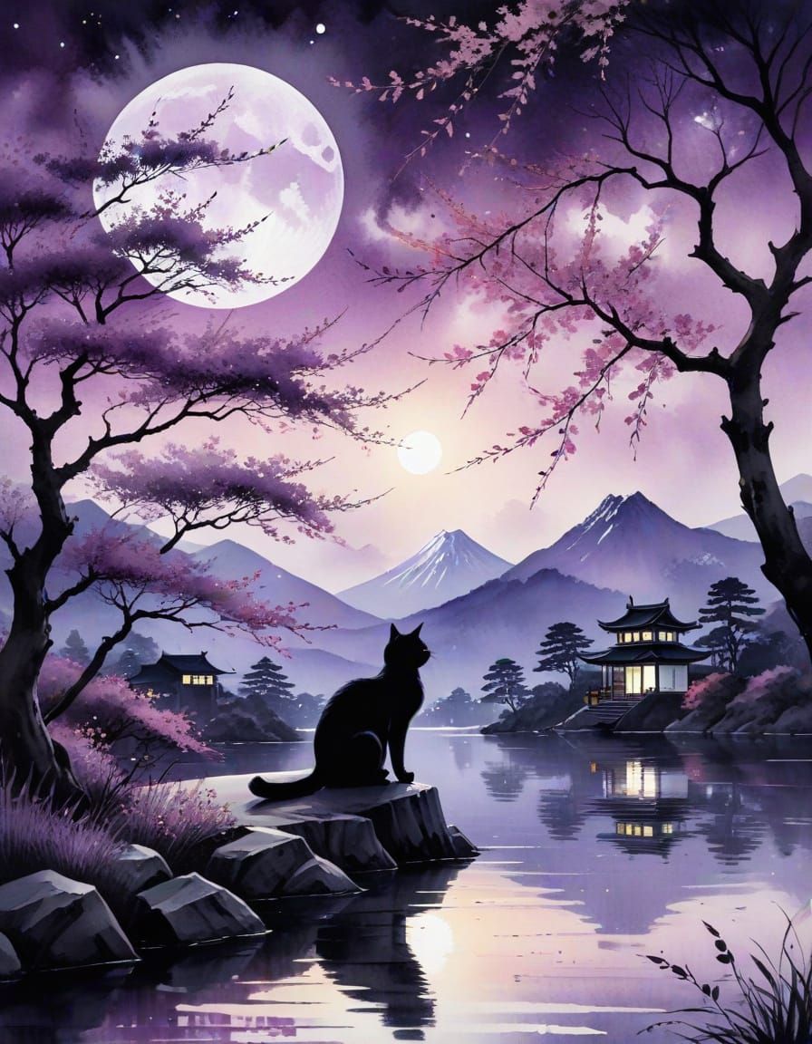 Purple. 💜🐈  by @Ylona