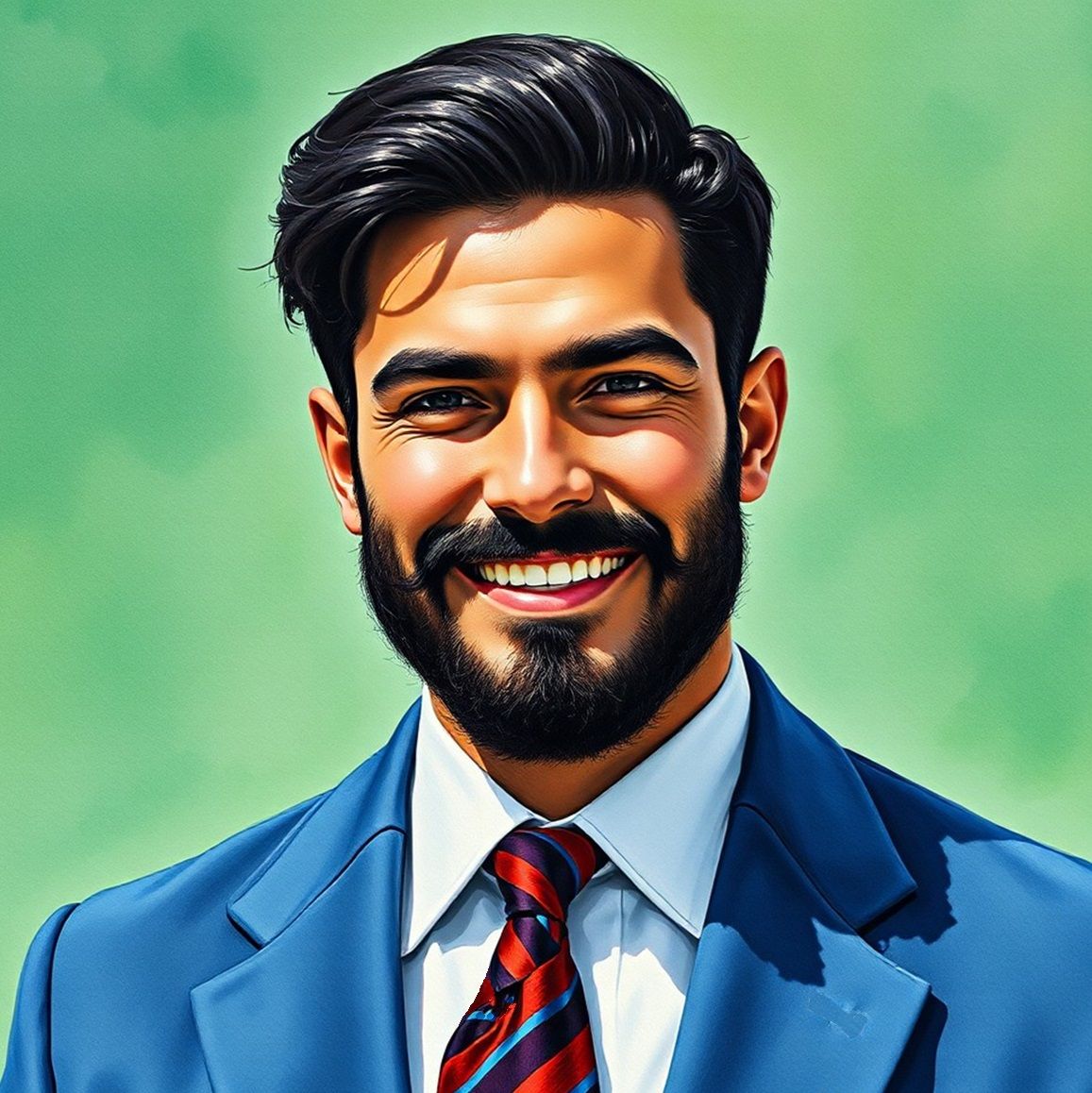 A handsome bearded Pakistani