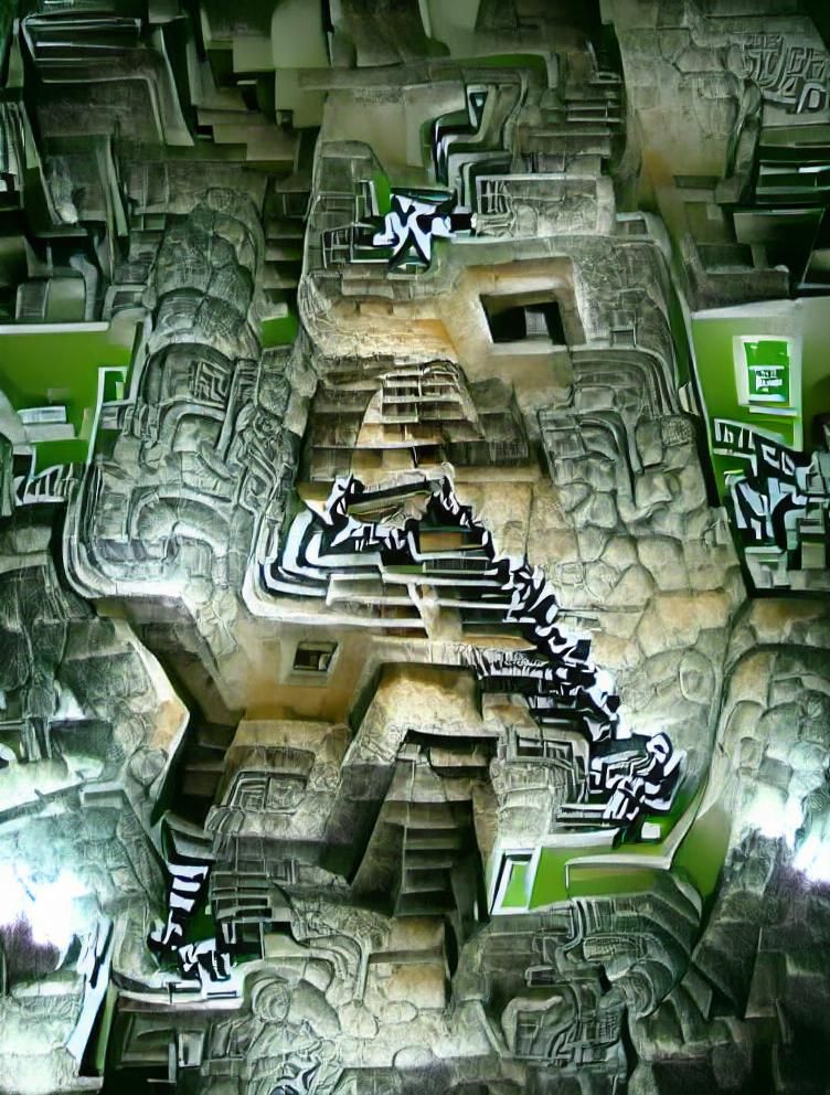 Mayan MC Escher endless staircase