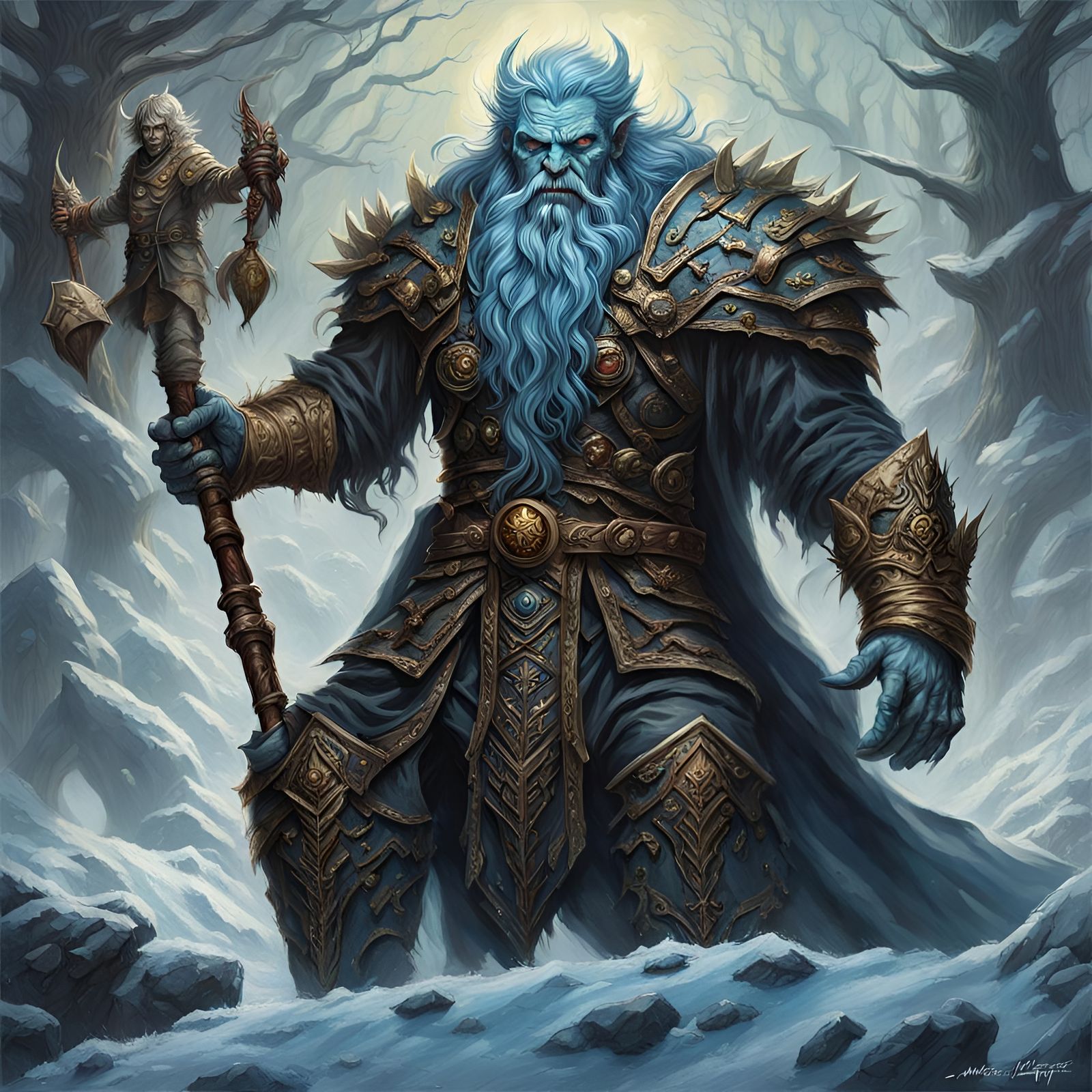 "A stunning RPG piece of art that evokes the style of classi...