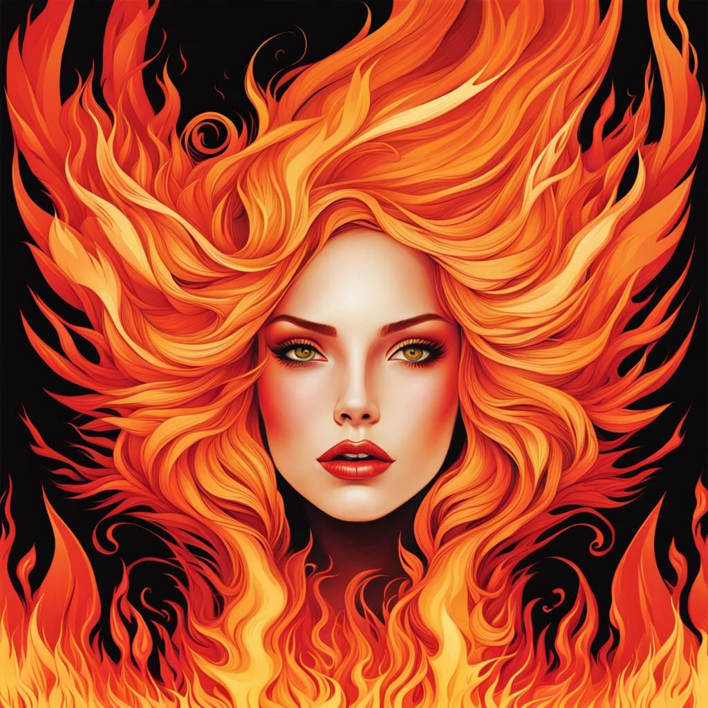 Her Face in the Flames