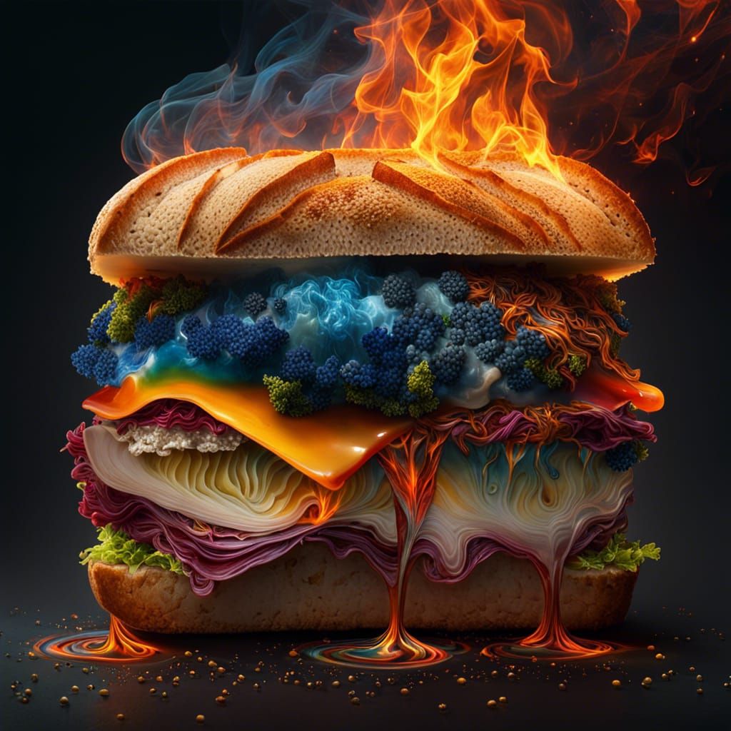Elemental Burger  by @Nightshade Veil