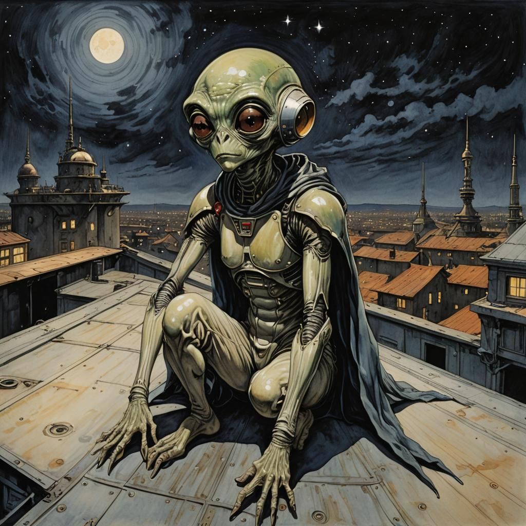 A sad little alien