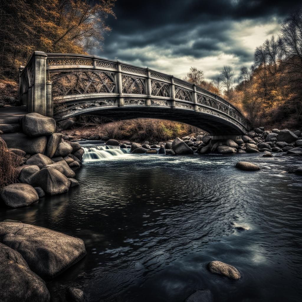 A bridge over water