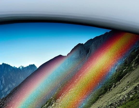Rainbow on the mountains