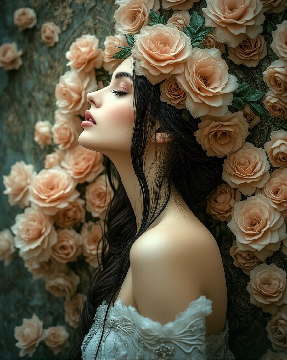 Lost in a daydream woven with petals