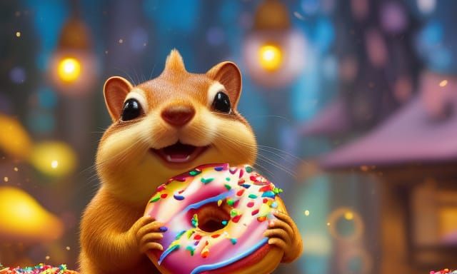  I can fit this donut in my cheeks! :) false