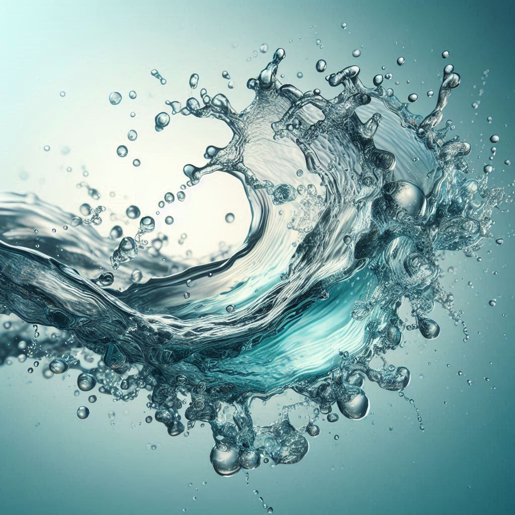 Pure waving water texture in turquoise colors