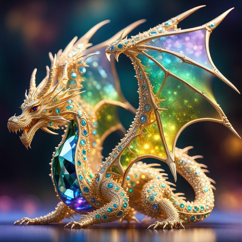 75 Nft DC Gold & crystals dragon