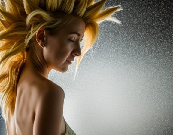Realistic and Beautiful Super Sayayin female in a combat on ...
