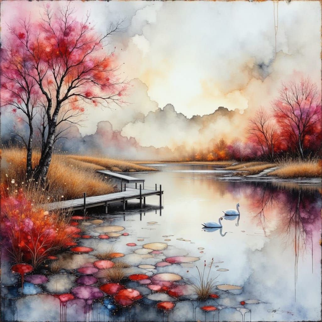 4 like- The birch lake  by @Neromagenta