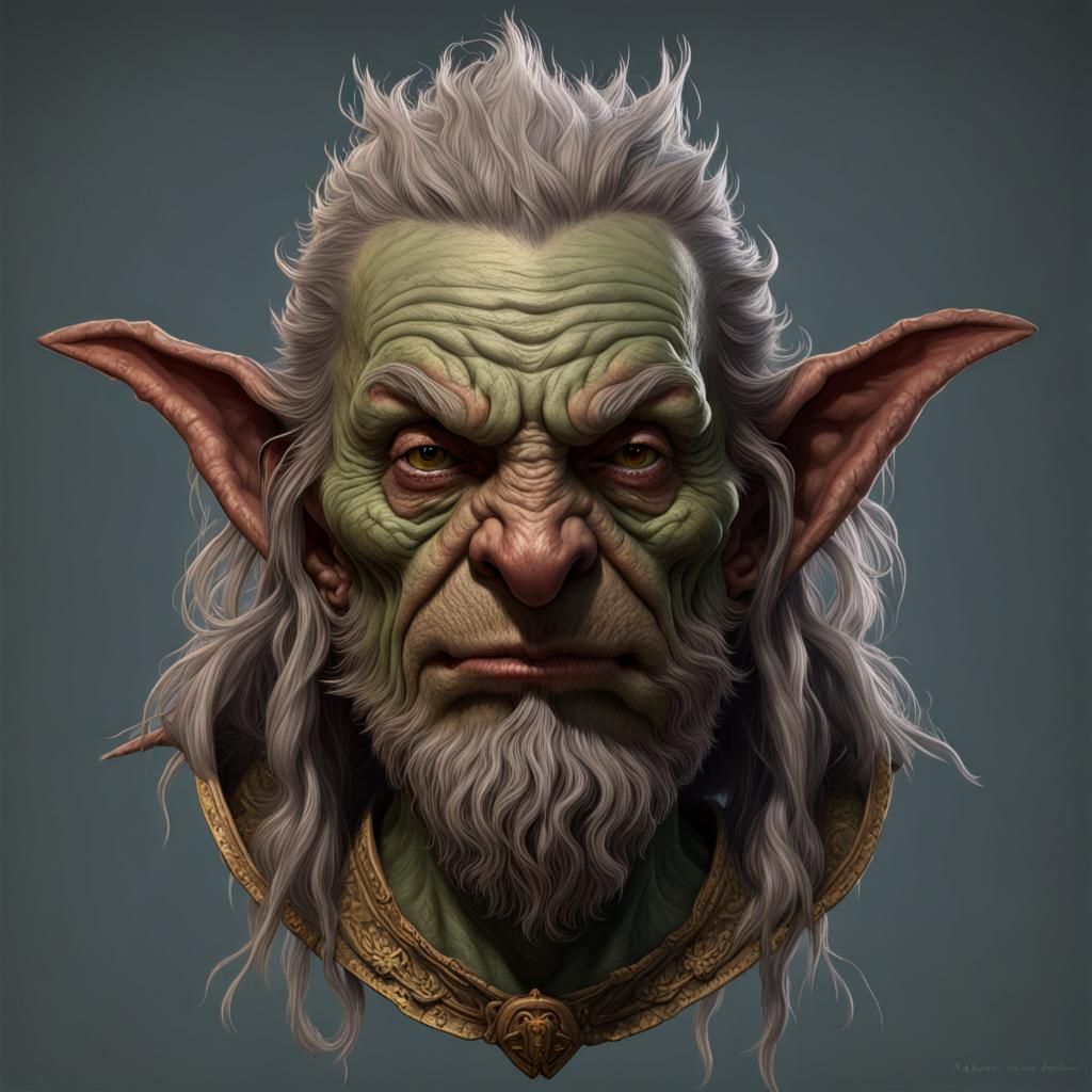 Grizzled Goblin Warlock - AI Generated Artwork - NightCafe Creator