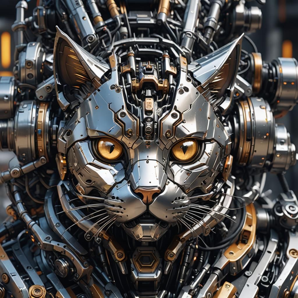 cat mecha  by @DivineKittyCat