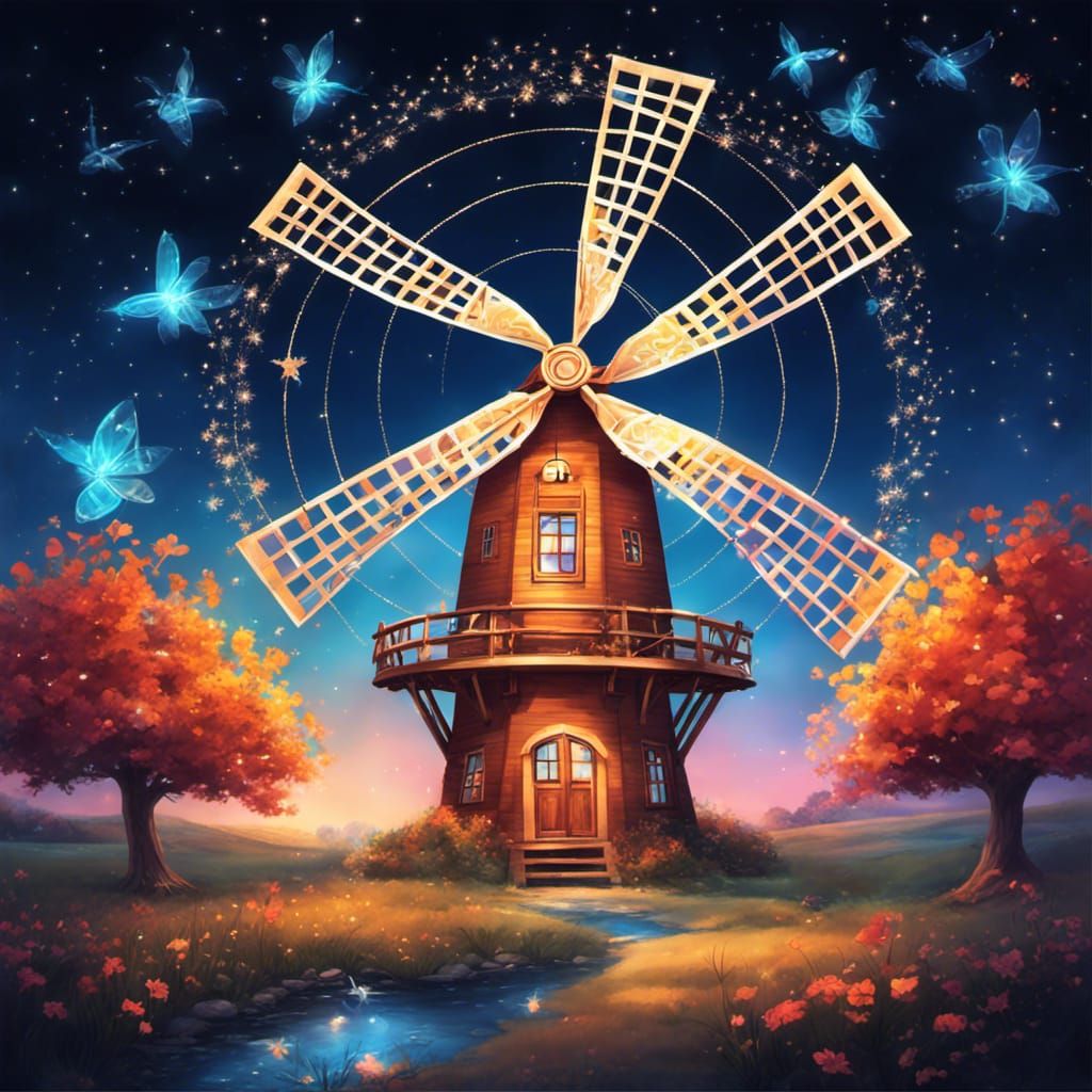 Glowing Windmill Ai Generated Artwork Nightcafe Creator