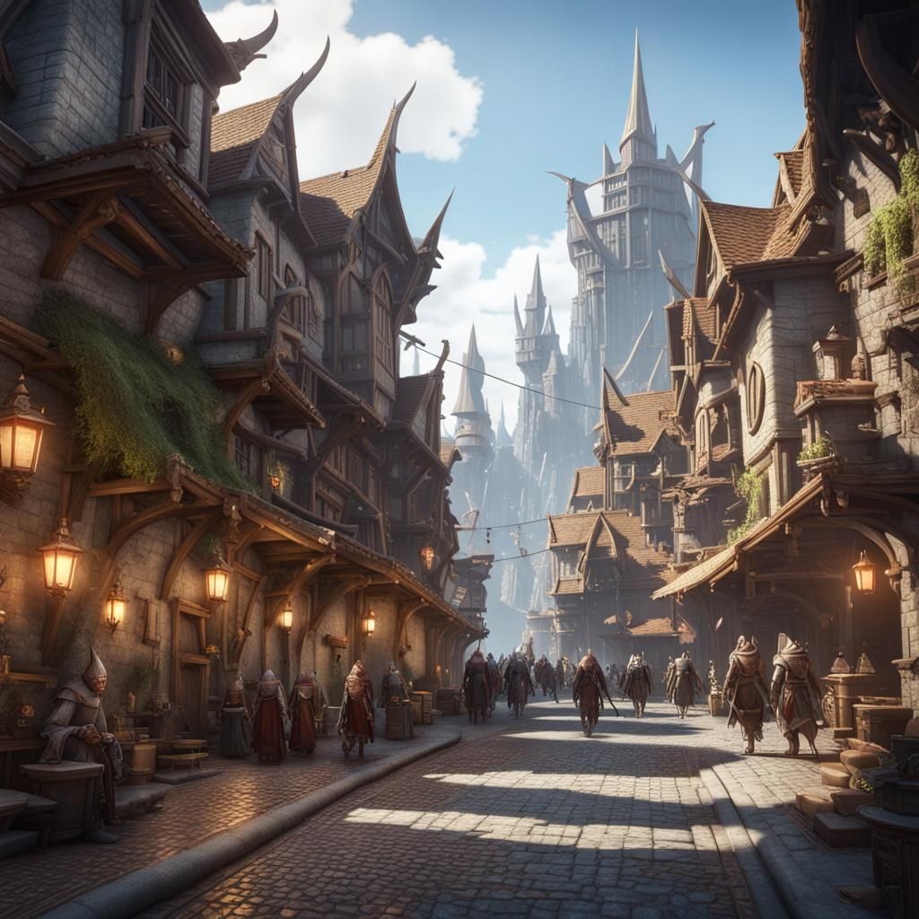 City of Irongate, Oerth AI Generated Artwork NightCafe Creator