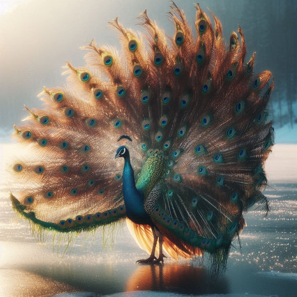 Frozen Peacock