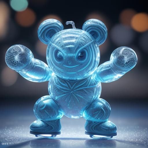 Tim's cute ice skating Character.
