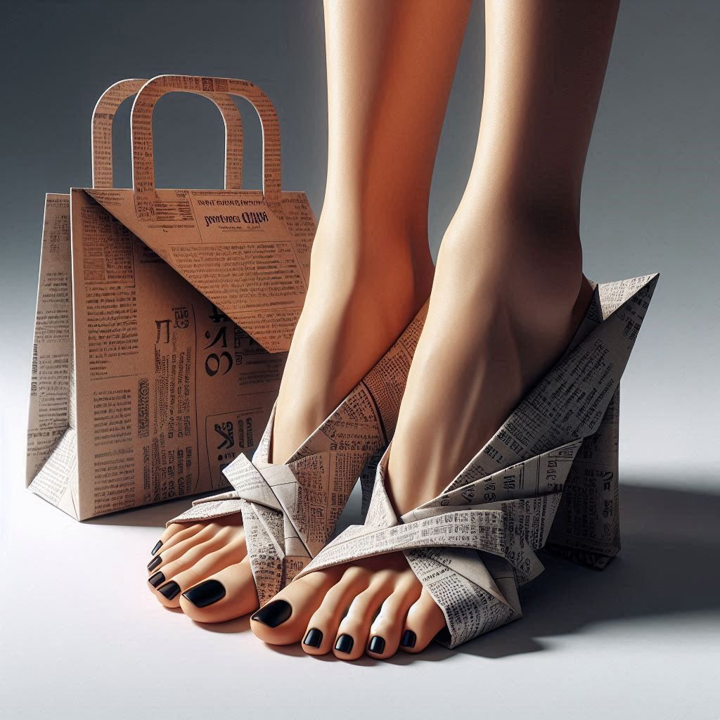 Origami bag and shoes