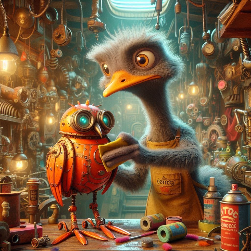 Oscar's only ostrich oiled an orange owl today.