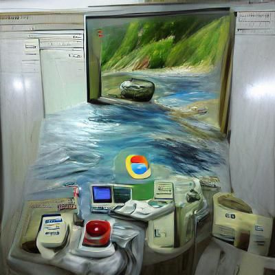 operating system realistic painting