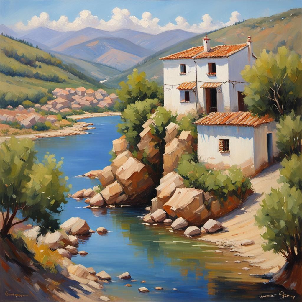 pitoresk village  in summer in spain