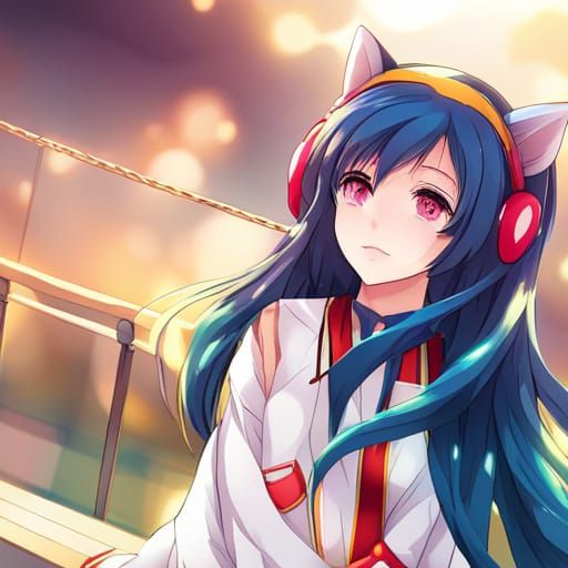 Catgirl, Animal ears, Anime, Long hair, White, anime girl cat hoodie HD  wallpaper | Pxfuel