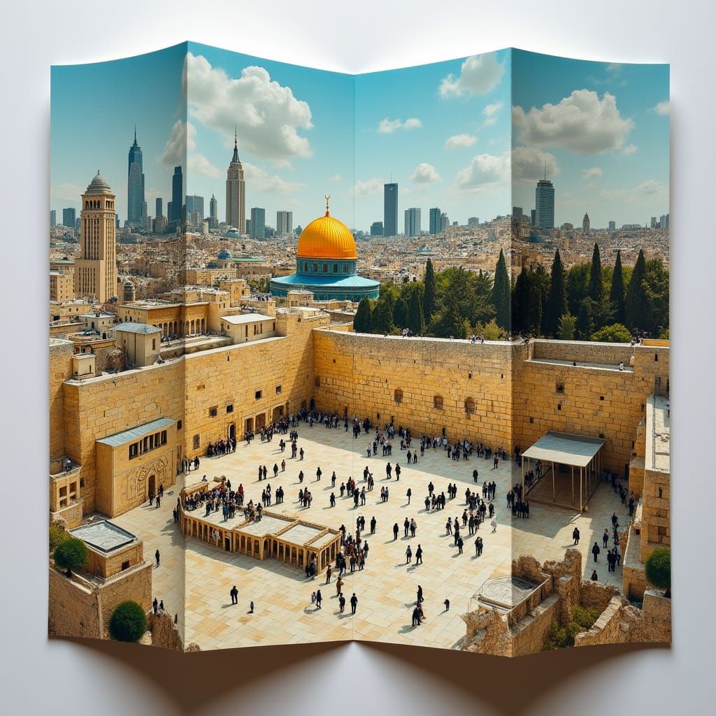 Surreal Cityscapes Unfold: Manhattan Meets Jerusalem