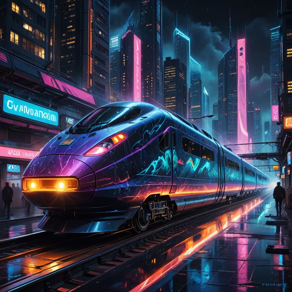 Neon Dreamscape: Futuristic Cityscape in Cyberpunk Style