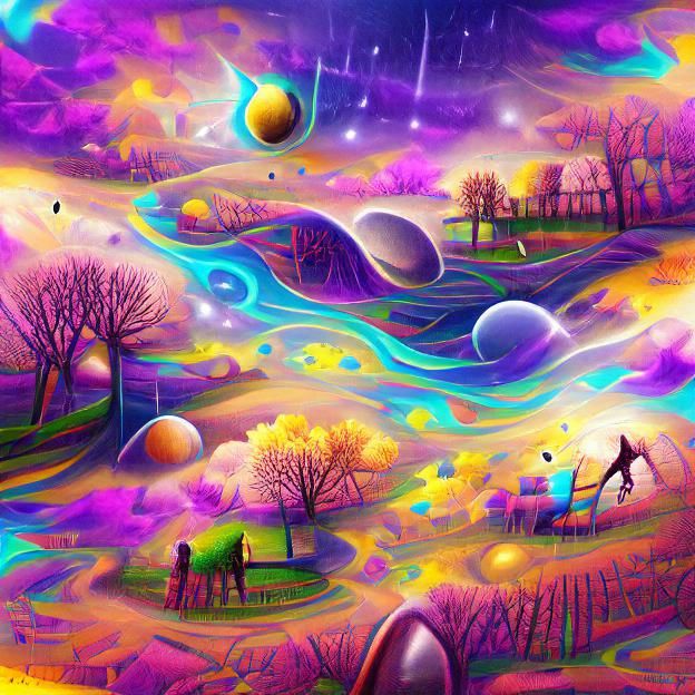 Cosmic Fields - AI Generated Artwork - NightCafe Creator