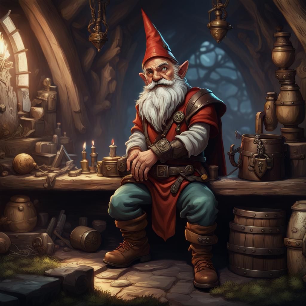 Gnome Tinkerer - AI Generated Artwork - NightCafe Creator