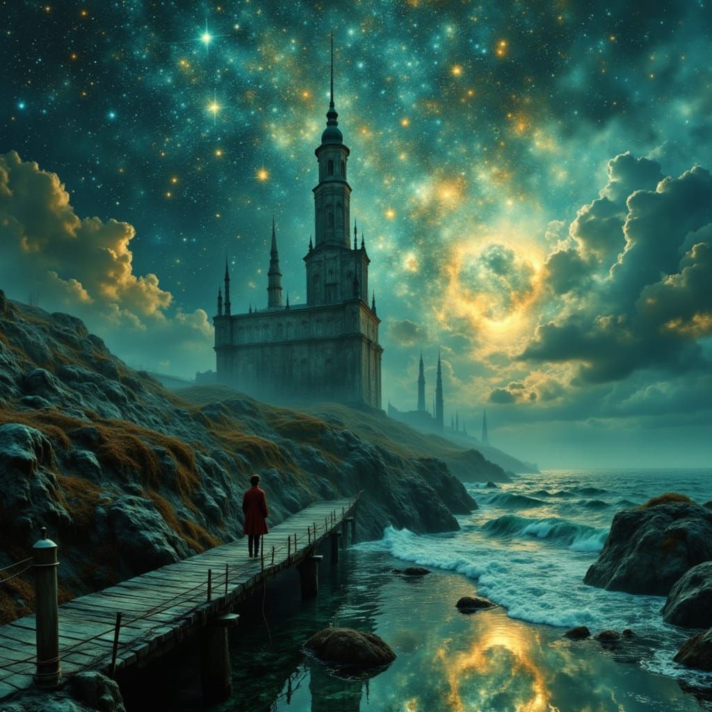 Cosmic Horrors Emerge From Ocean Depths Gothic Art