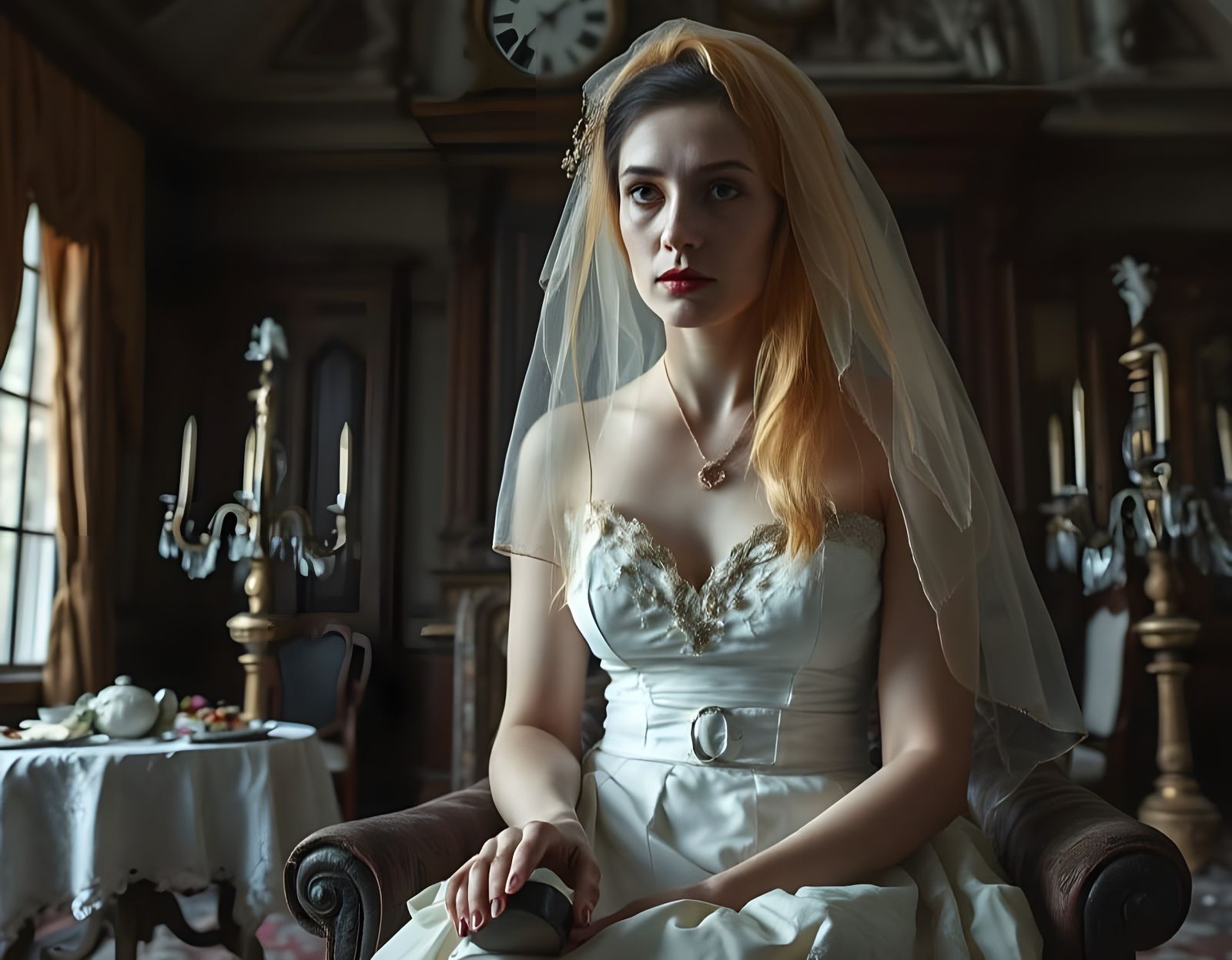 Jilted Miss Amelia Havisham from Great Expectations by Charles Dickens  by @Gary Murakami