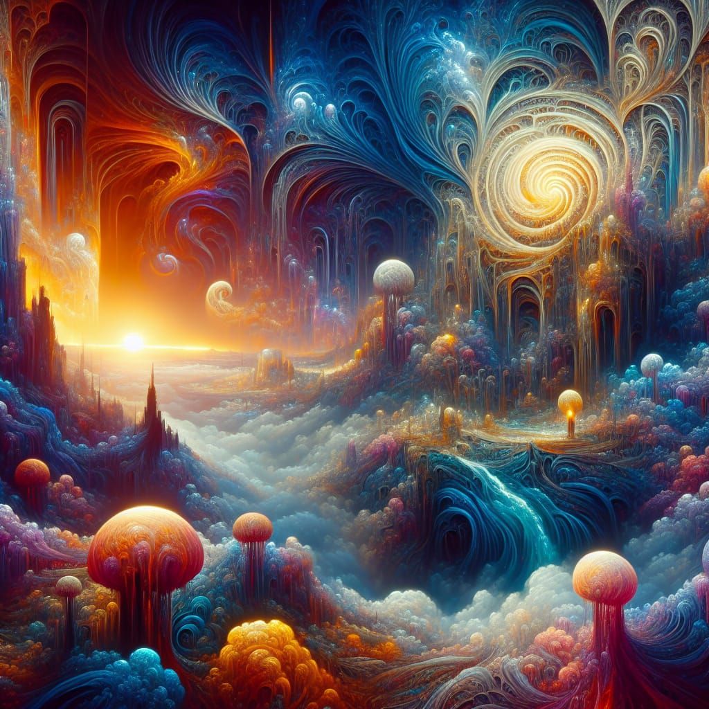 Atificial intelligence surrealism detailed matte painting, d...