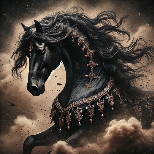 Black horse