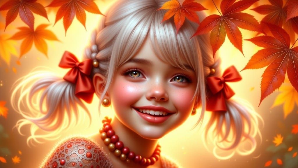 A head shot of a beautiful young woman laughing with joy as ...