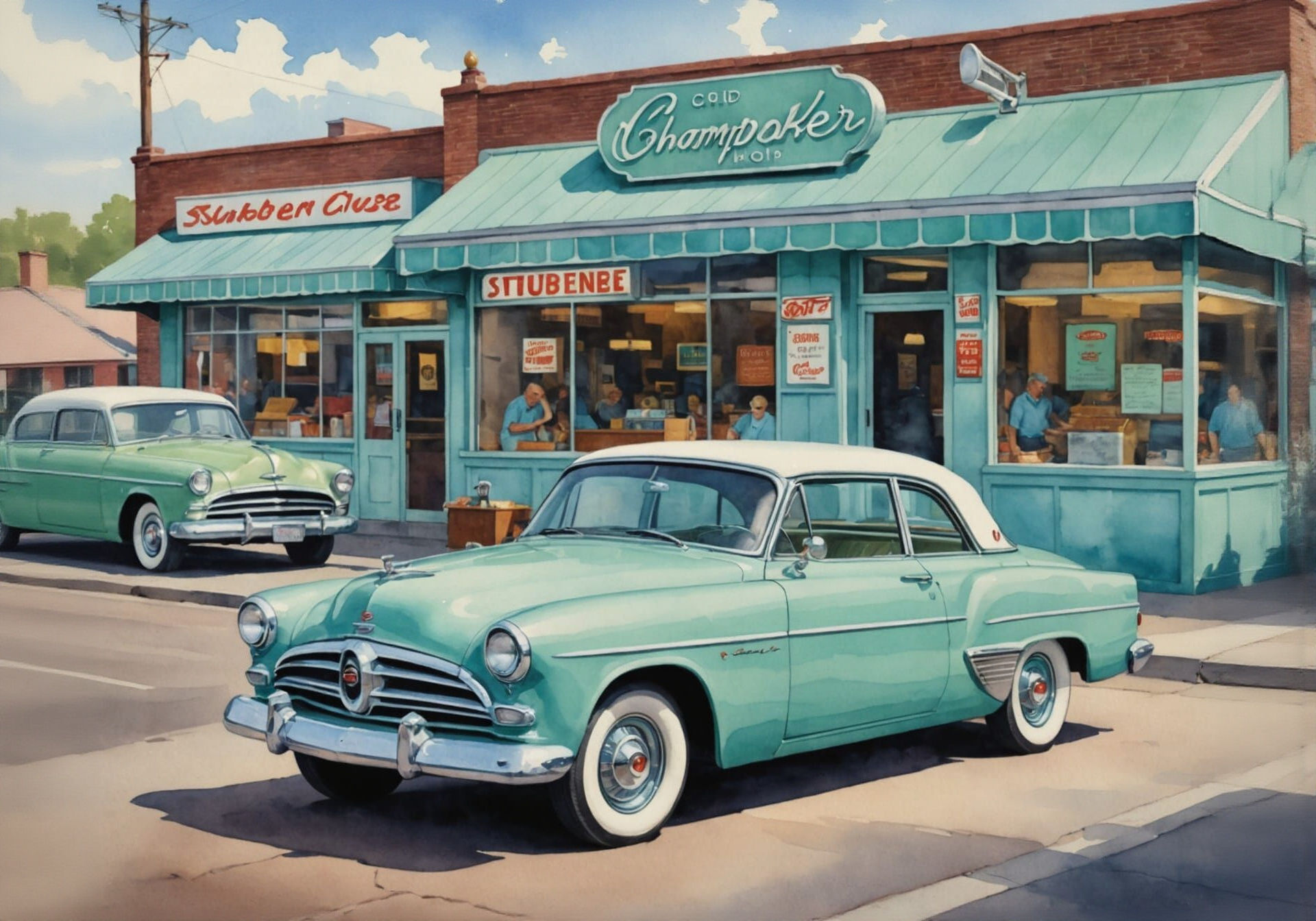 Studebaker Champion Watercolor
