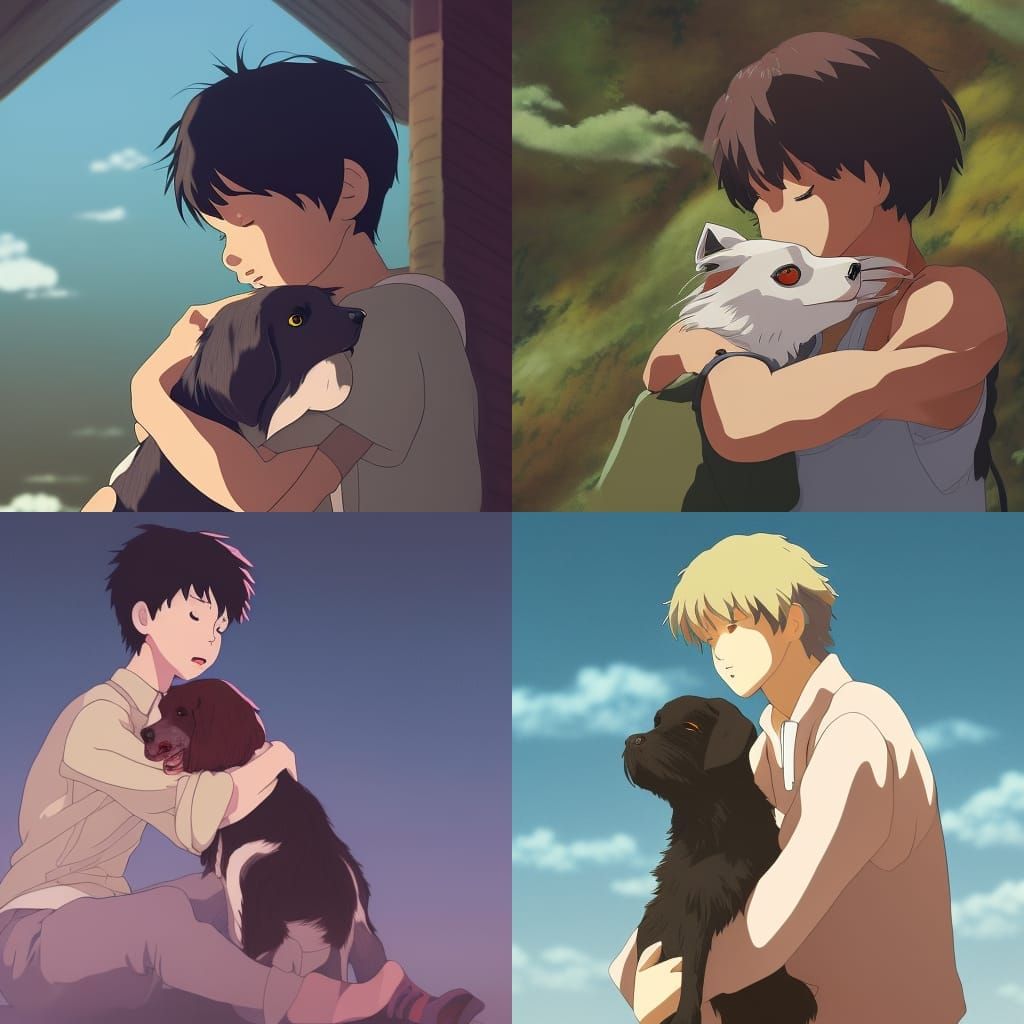 boy with a dog