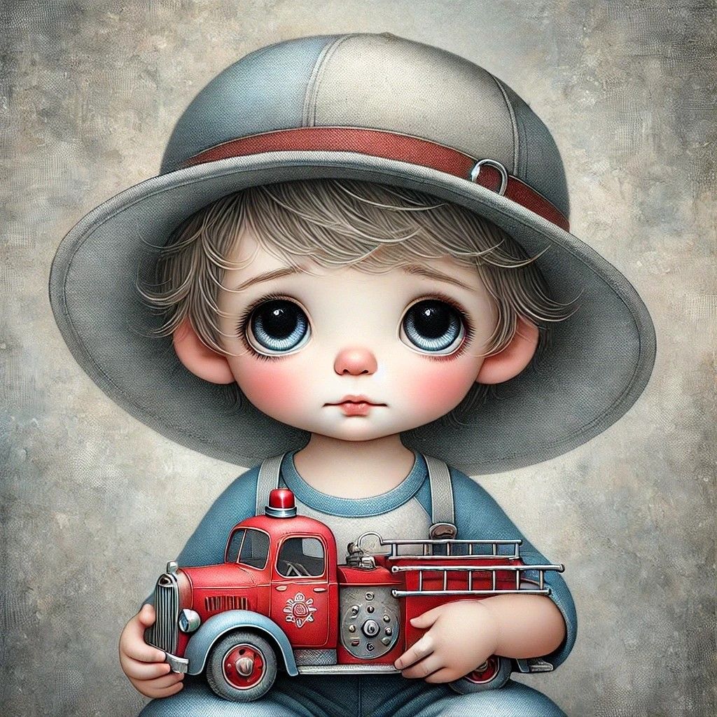 Hopeful Eyes and Firetruck Toys