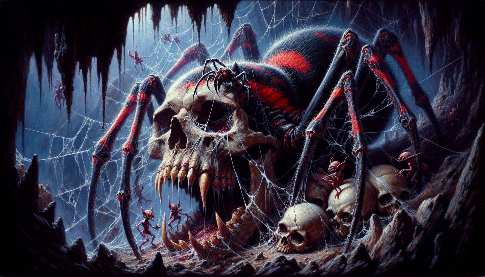 Queen Spider and her Fang Cleaning Imps