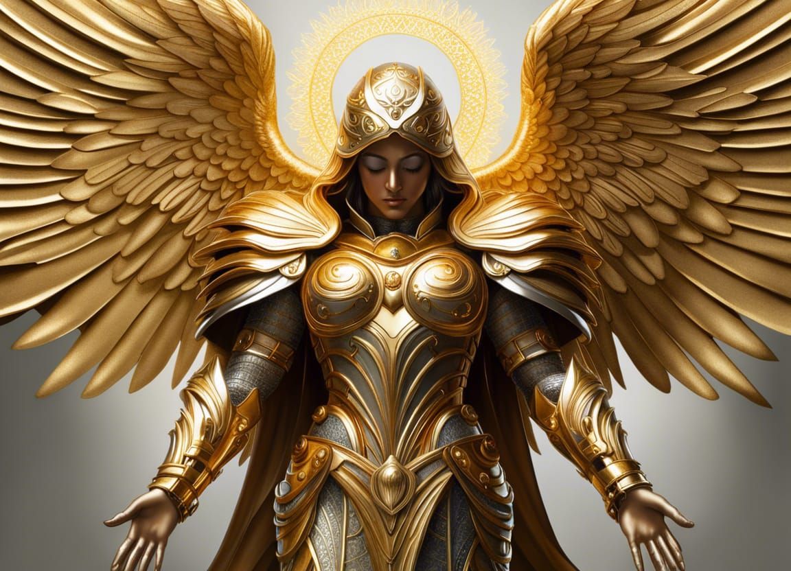 Full_body_view_of_a_flawless_archangel: intricate_detailed_shiny_bright ...