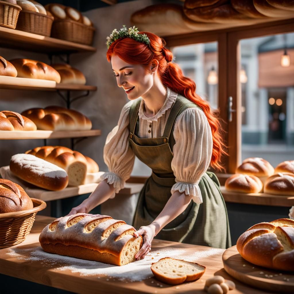 Making bread  by @Tabikumo