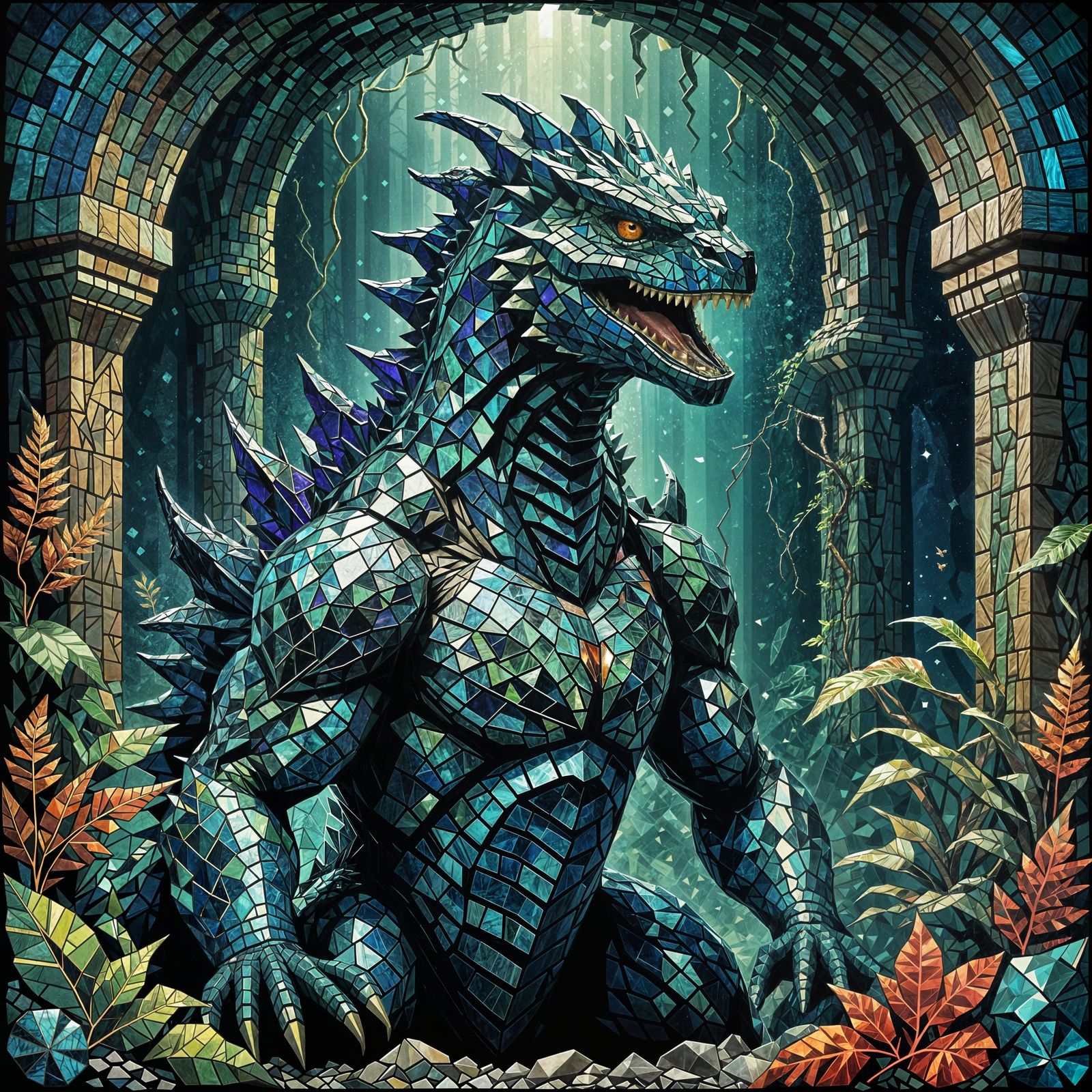 Monster Mosaics Daily Challenge #884/Godzilla  by @RinaFafu