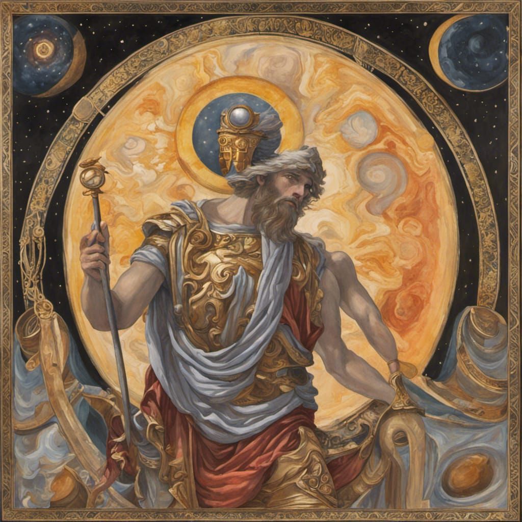 The Greco-roman God Saturn, The Patron Of Saturday. - Ai Generated 