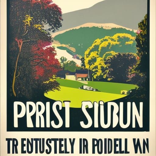 Prestbury travel poster