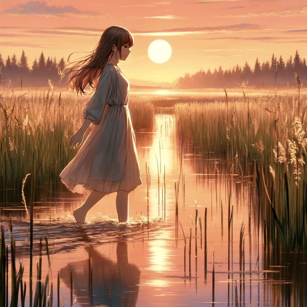 Wading Across the Marsh